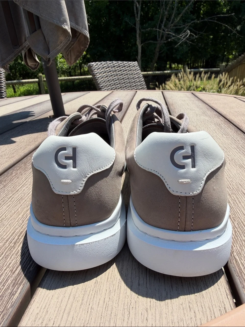 Like New Men's Cole Haan Rally Grand Pro Perforated Taupe Sneakers size 12